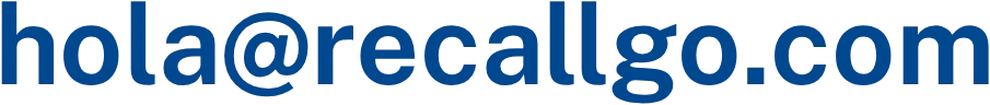 Correo de contacto de RecallGo